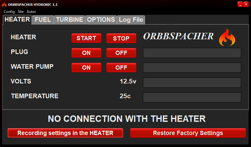 HYDRONIC Diagnostic Program ORBBSPACHER